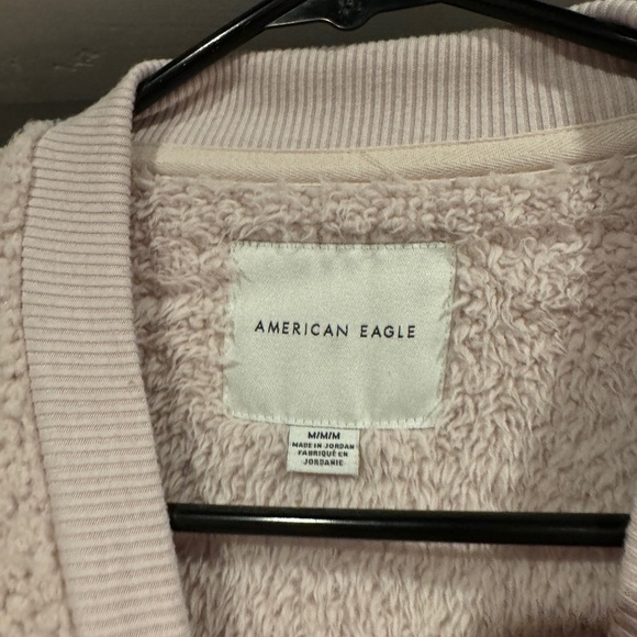 American Eagle color block Sherpa crew neck sweater - Picture 3 of 3